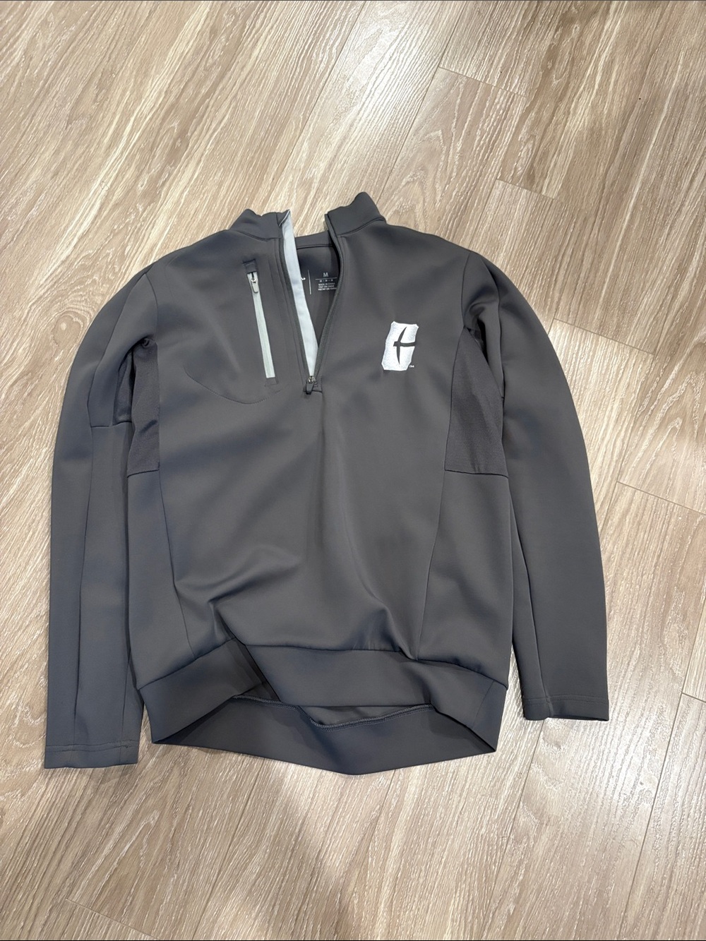 Antigua Men's Charcoal Gray Quarter-Zip Performance Jacket